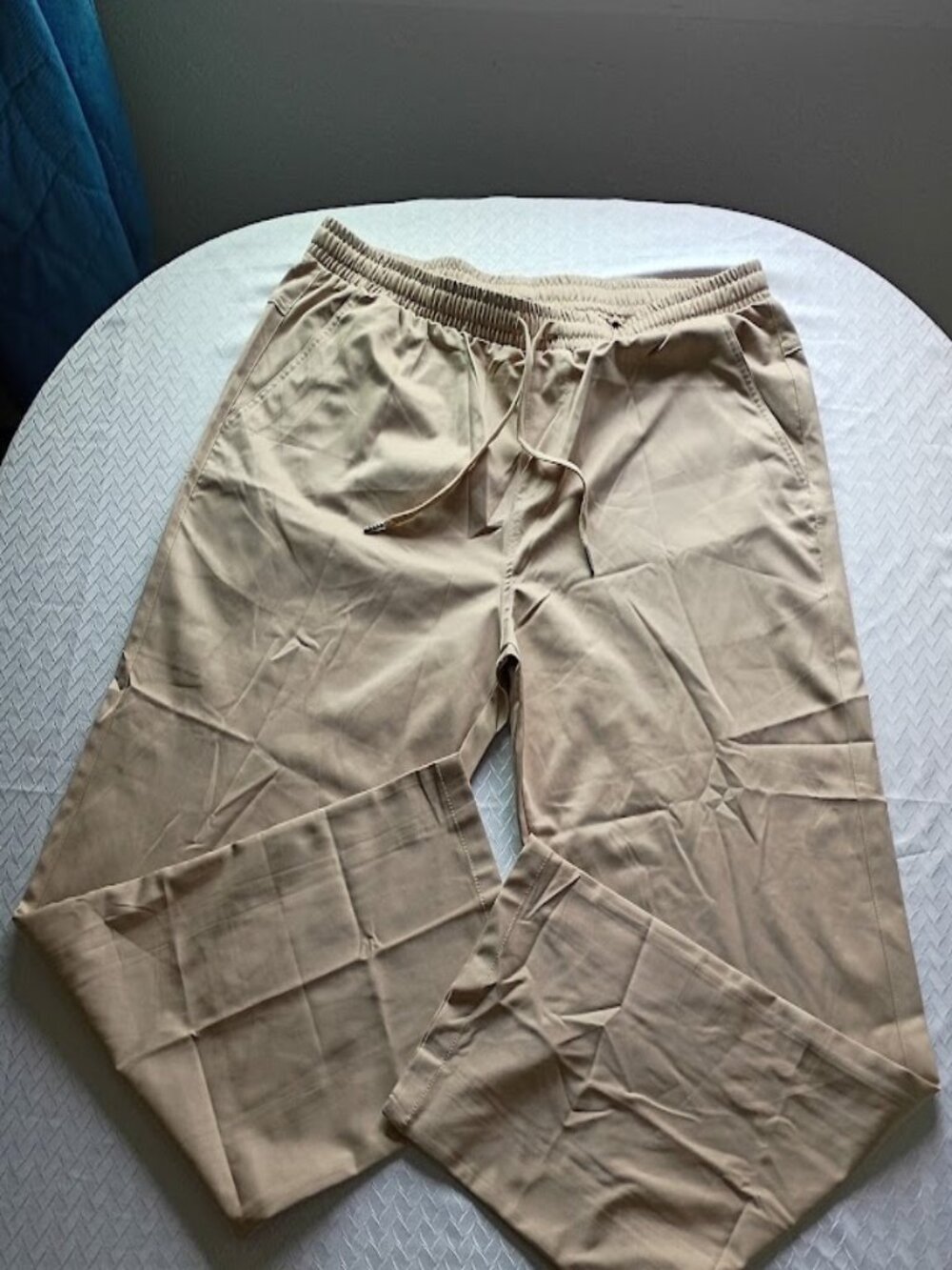 Comfy Women's Tan Wide Leg Pull-On Pants by Coofandy Size XXL